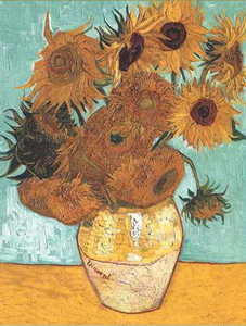 vanGogh sunflower vase